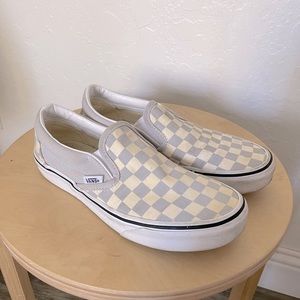 Vans checkerboard classic slip ons, size 6.5 W